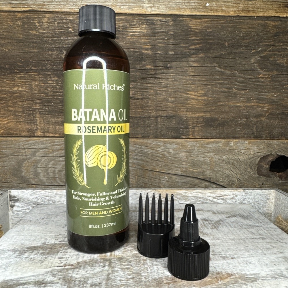 Batana Oil Rosemary Hair/Scalp Oil 8 Fl Oz Bottle + Comb Dispenser  | MSRP = $28